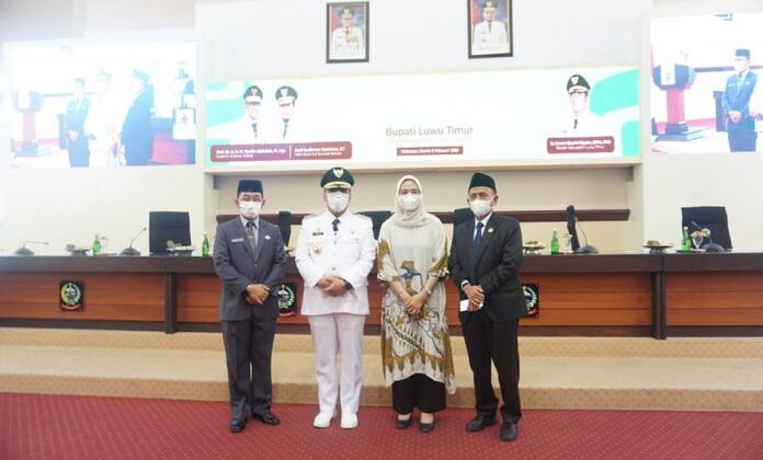 Wakil Ketua DPRD Lutim Hadiri Pelantikan Bupati