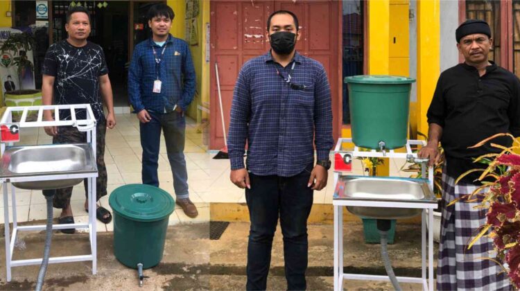 Cegah Penularan Covid, CLM Siapkan Sarana Cuci Tangan di Fasilitas Publik 4 Desa