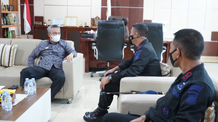 Komandan Batalyon (Danyon) Baebunta, Muhammad Agus, melakukan kunjungan kerja di Kabupaten Luwu Timur