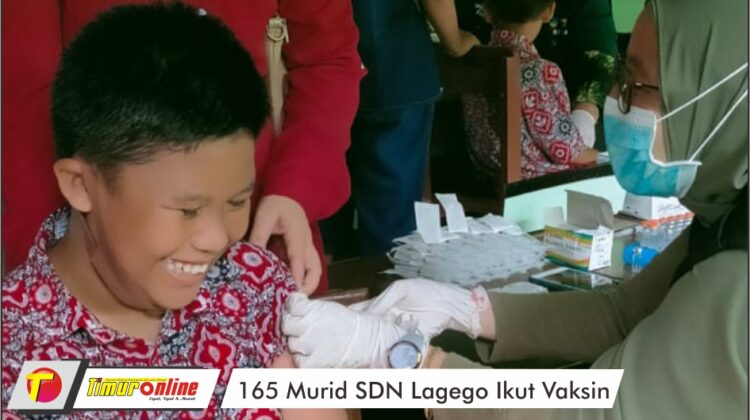 165 Murid SDN Lagego Ikut Vaksin, 64 Berhalangan