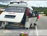 FOTO : Kondisi Ambulance Jenazah Tabrakan di Desa Manurung, Rusak Parah