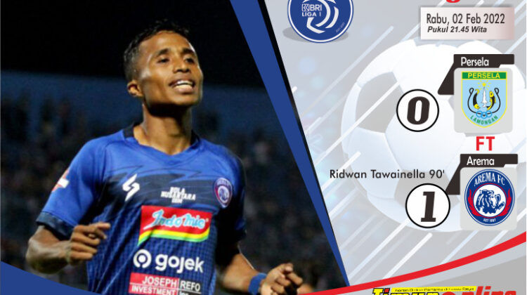 Menang Atas Persela, Arema Rebut Kembali Tahta Klasemen dari Bhayangkara