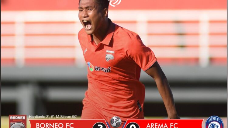 Hasil BRI Liga 1 : Diwarnai Dua Kartu Merah, Borneo FC Bekuk Arema