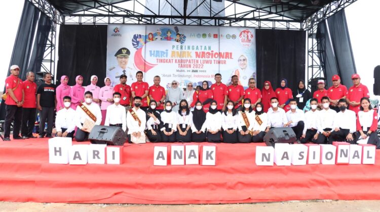 Bupati Budiman Buka Peringatan Hari Anak Nasional Tingkat Lutim 2022