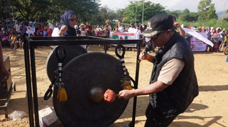 Bupati Luwu Timur Lepas Peserta Karnaval Budaya HUT Desa Sorowako