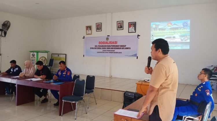 Dinas Perikanan Lutim Sosialisasi Pengawasan Pelaku Usaha Perikanan di Wilayah Sungai, Danau dan Rawa