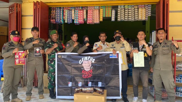 Gandeng Bea Cukai Malili, Satpol PP Lutim Tertibkan Peredaran Rokok Illegal