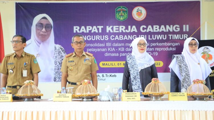 Sekretaris Daerah Lutim Buka Rakercab ke-II IBI Kabupaten Luwu Timur