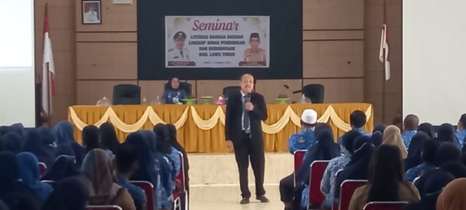 
					Lestarikan Bahasa Daerah, Disdikbud Lutim Gelar Seminar Literasi Bahasa