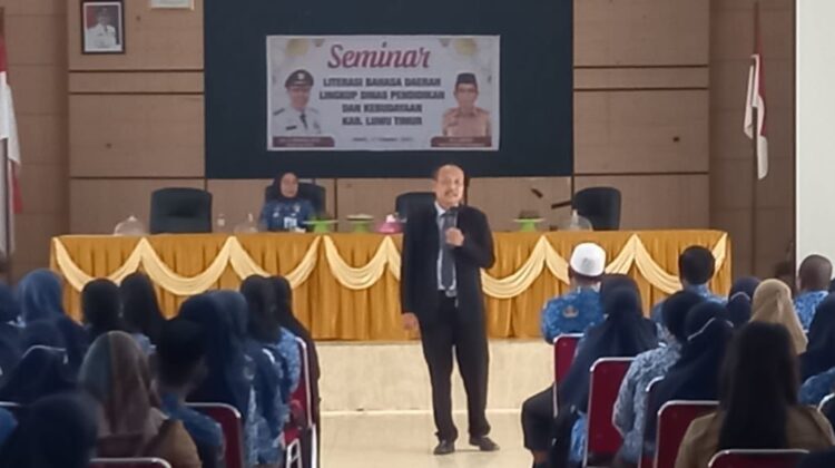 Lestarikan Bahasa Daerah, Disdikbud Lutim Gelar Seminar Literasi Bahasa