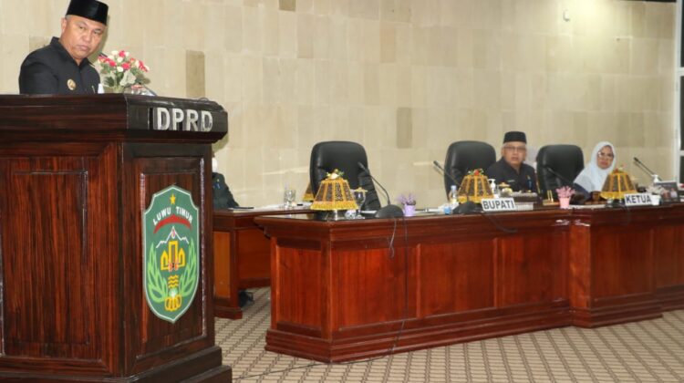 Bupati Luwu Timur Sampaikan Pendapat Akhir Atas Ranperda Retribusi PBG