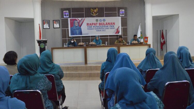 Sufriaty Pimpin Rapat Bulanan TP PKK Tingkat Kabupaten Luwu Timur