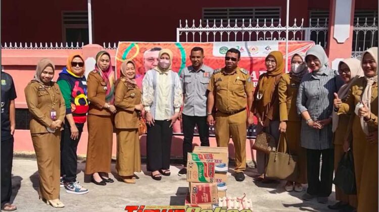Ketua Dekranasda Bulukumba Berikan Bantuan Sembako ke Kontingen Luwu Timur