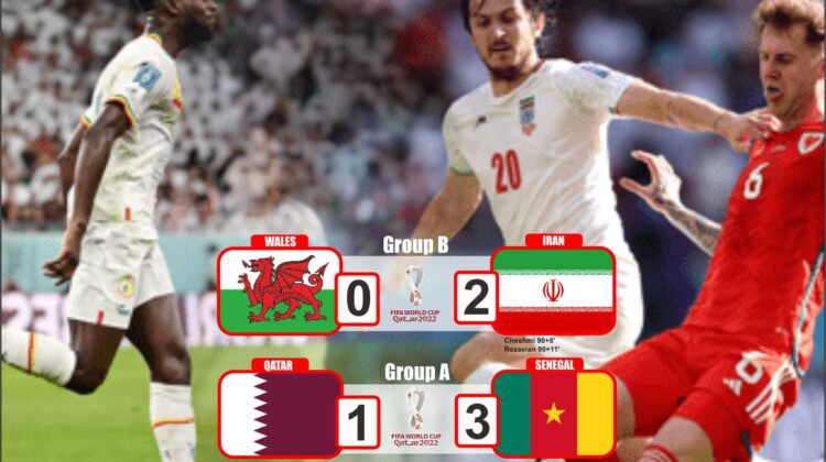 Hasil Group A-B Piala Dunia 2022 : Iran Kalahkan Wales, Qatar Alami Kekalahan Kedua