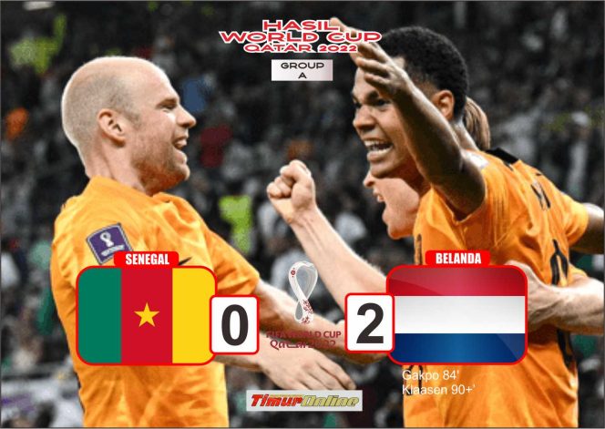 
					Hasil Group A Piala Dunia 2022 : Belanda Menang Atas Senegal