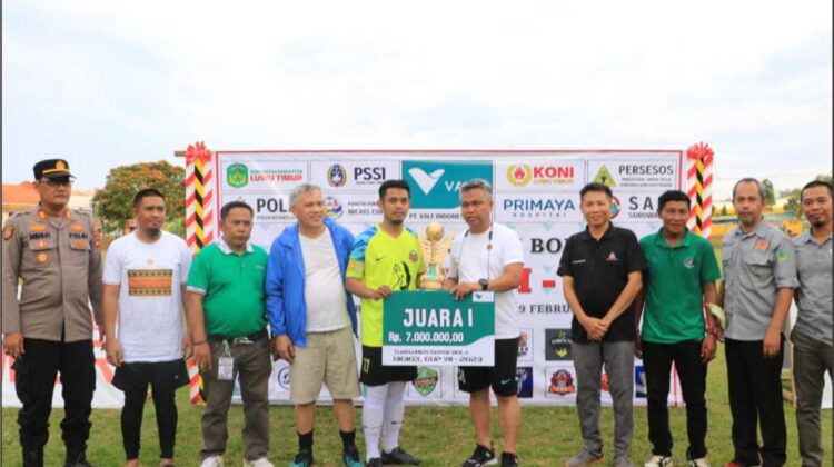 Tanah Merah Juara I Nickel Cup, Bupati Ikut Laga Penutupan
