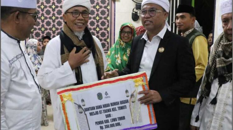 Masjid di Towuti Dapat Hibah Dari Pemkab Sebesar 350 Juta