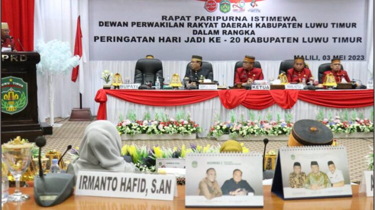 Di HUT Lutim ke-20, Bupati Sampaikan Apresiasi Pejuang Pemekaran