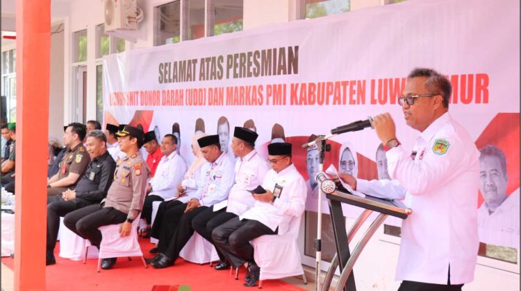 Bupati Lutim Resmikan Gedung UDD dan Markas PMI
