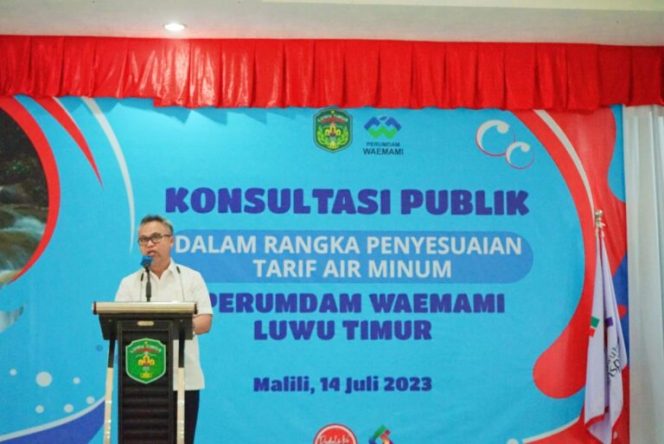 
					Budiman Hadiri Konsultasi Publik Rancangan Penyesuaian Tarif Air Minum Kab. Lutim Tahun 2023