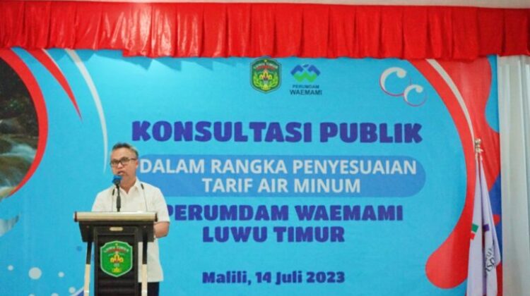 Budiman Hadiri Konsultasi Publik Rancangan Penyesuaian Tarif Air Minum Kab. Lutim Tahun 2023