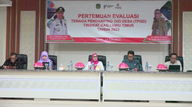 Dinas Kesehatan Evaluasi Tenaga Pendamping Gizi Desa Tingkat Kabupaten Lutim Tahun 2023