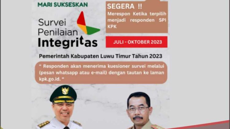 Bupati Lutim Keluarkan Surat Edaran Untuk Maksimalkan Pelaksanaan Survei Penilaian Integritas