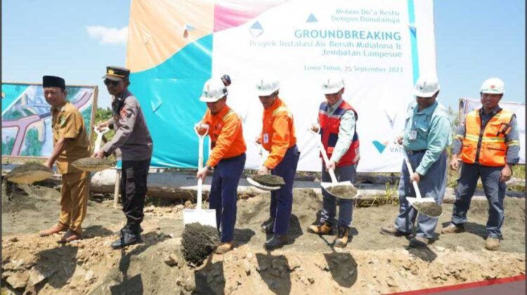PT Vale Libatkan Pekerja Lokal Bangun Proyek Instalasi Air Bersih dan Jembatan Lampesue