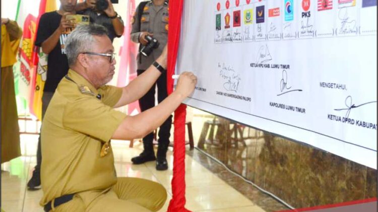 Bupati Lutim dan Forkopimda Deklarasi Pemilu Damai