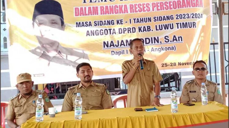 Najamuddin Reses di Wewangriu, Wabup Lutim Ikut Mendampingi