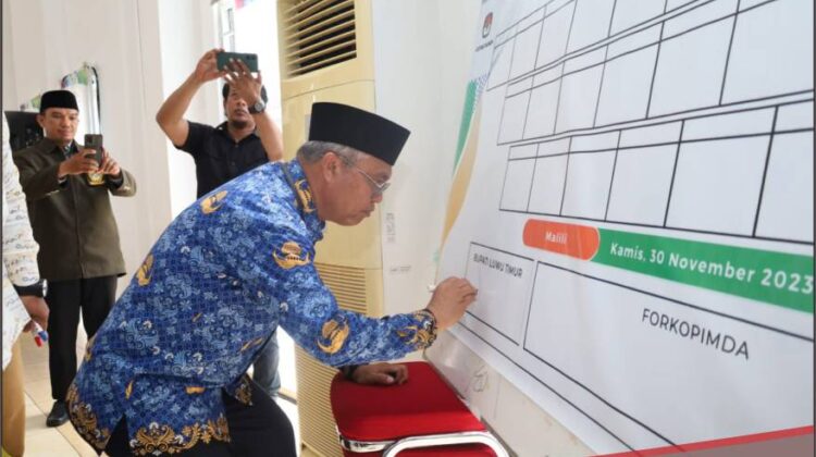 Bupati dan Wakil Bupati Lutim ikut Rakor FKUB Sekaligus Deklarasi Pemilu Damai 2024