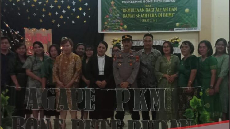 Persekutuan Agape Puskesmas Bone Pute dan PKM Burau Gelar Natal Bersama