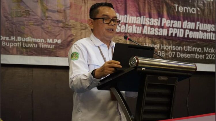 KI Sulsel Bekali Pengetahuan Kepala OPD, Camat dan Lurah se Luwu Timur tentang PPID