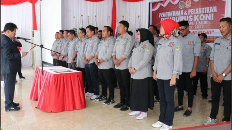 Resmi Dikukuhkan, Ini Komposisi Pengurus KONI Luwu Timur