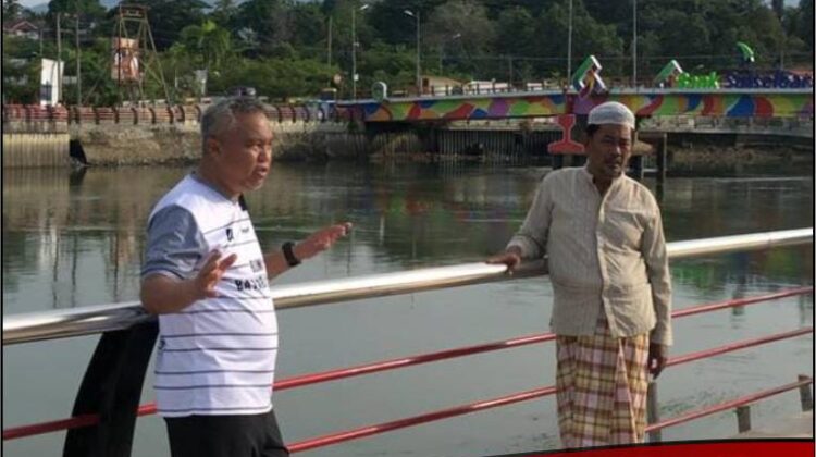 Manfaatkan Hari libur, Bupati Budiman Joging Pagi Sekaligus Tinjau Proyek Malili River Side