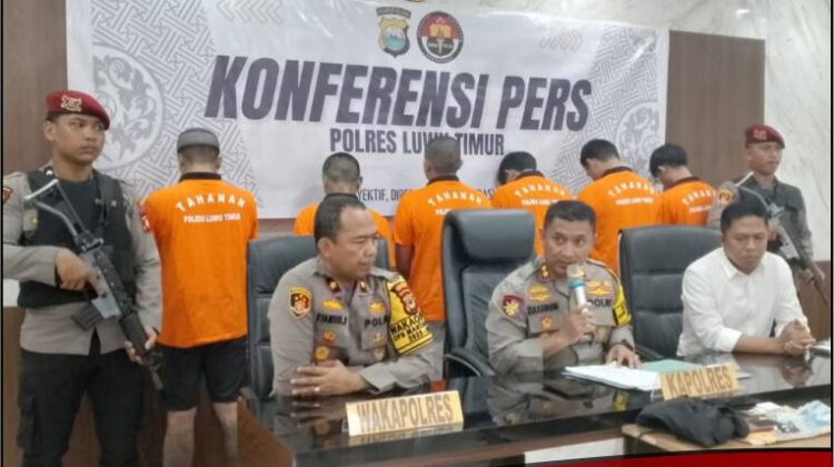 Polres Lutim Amankan 6 Orang Pelaku Tindak Pidana Narkoba