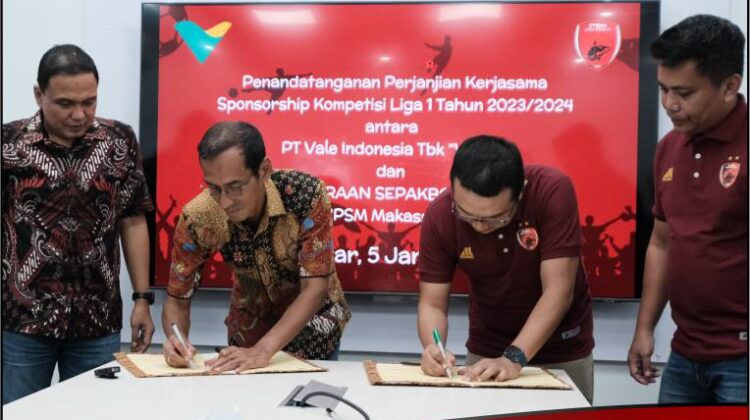 Dukung Pengembangan Sepakbola, Vale Indonesia Jadi Sponsorship PSM Makassar