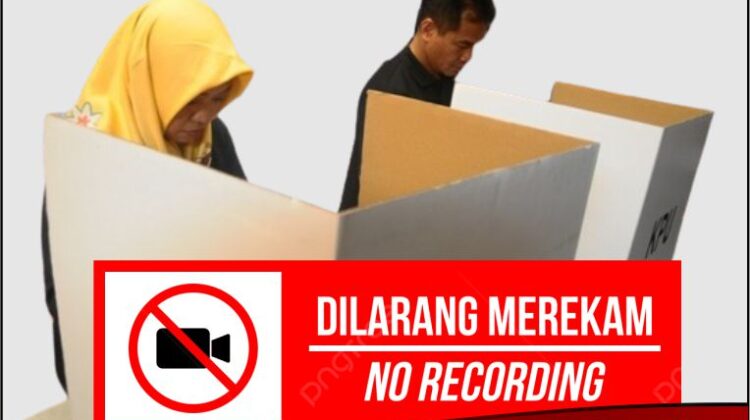 Ingat, Masyarakat Dilarang Membawa Handpone ke Dalam Bilik Suara Apalagi Merekam Saat Mencoblos