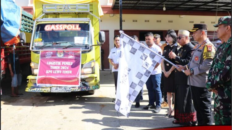 Bupati Lutim Pimpin Pelepasan Pendistribusian Logistik Pemilu