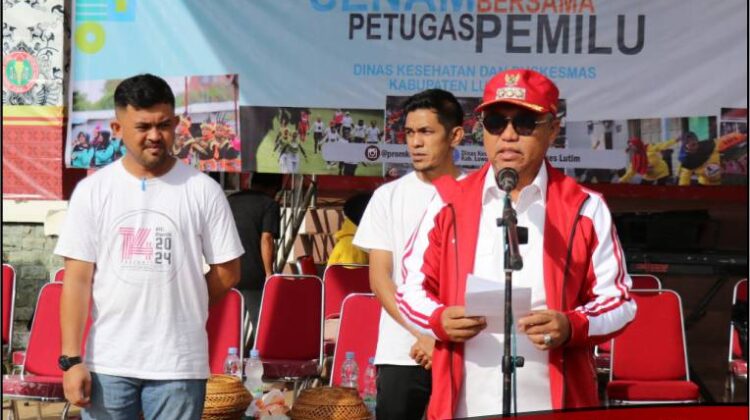 Bupati Senam Bersama Petugas Pemilu