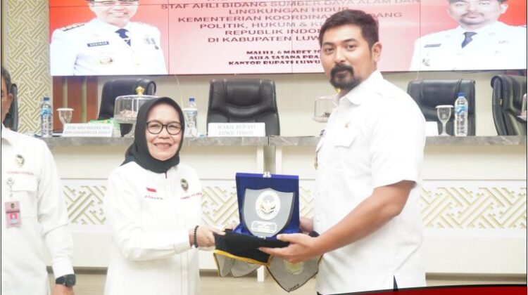 Wabup Lutim Terima Kunker Rombongan Staf Ahli Menko Polhukam RI