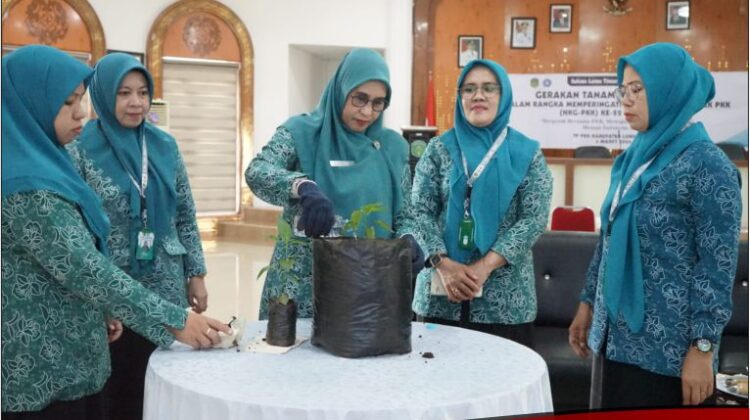 Ketua TP PKK Lutim Ikuti Pencanangan Gerakan Penanaman Cabai Serentak se-Indonesia Secara Virtual