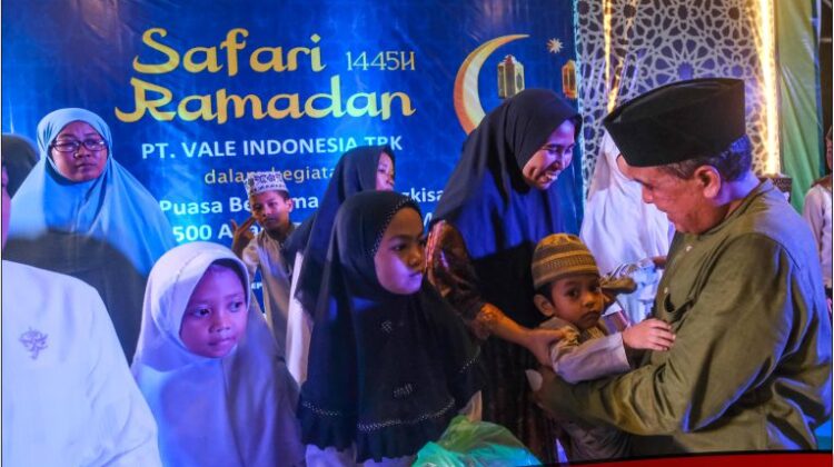 Bagikan Bingkisan ke 500 Anak Yatim dan 100 Panti Asuhan, PT Vale Dukung Program Amaliah Ramadan