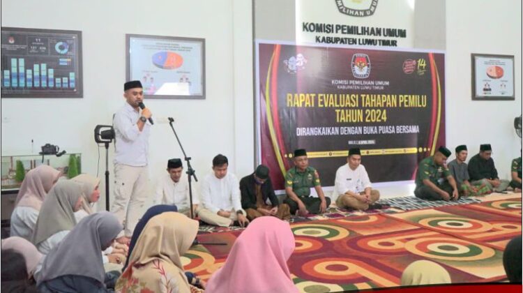 KPU Gelar Rapat Evaluasi Pemilu, Begini Harapan Kabid IKP Diskominfo Lutim