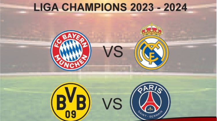 Ini Jadwal Semifinal Leg 1 Liga Champions 2024, Bayern vs Madrid – Dortmund vs PSG