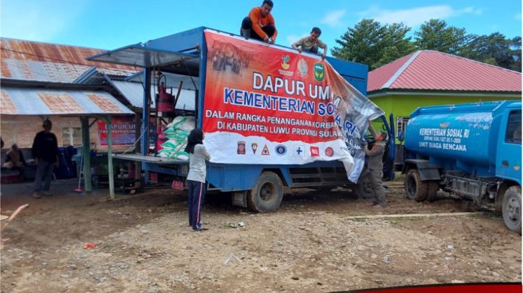 Bencana Banjir Bandang Luwu : Dapur Umum Milik Pemkab Lutim Sasar Desa Botta