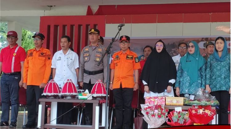 TP-PKK dan BPBD Lutim Simulasi Gempa
