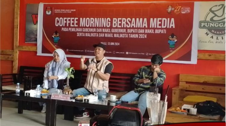 KPU Lutim Coffee Morning Dengan Awak Media