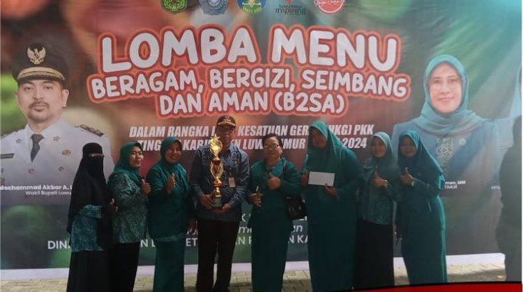 TP PKK Tomoni Timur Juara 1 Lomba B2SA dan Juara 2 Lomba Pidato PKK Desa