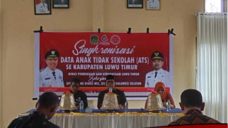 Disdikbud Lutim dan UPT Cabdis Wilayah XII Sinkronkan Data ATS di Tomoni Timur